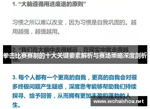 拳击比赛赛制的十大关键要素解析与赛场策略深度剖析 拳击比赛赛制的十大关键要素解析与赛场策略深度剖析